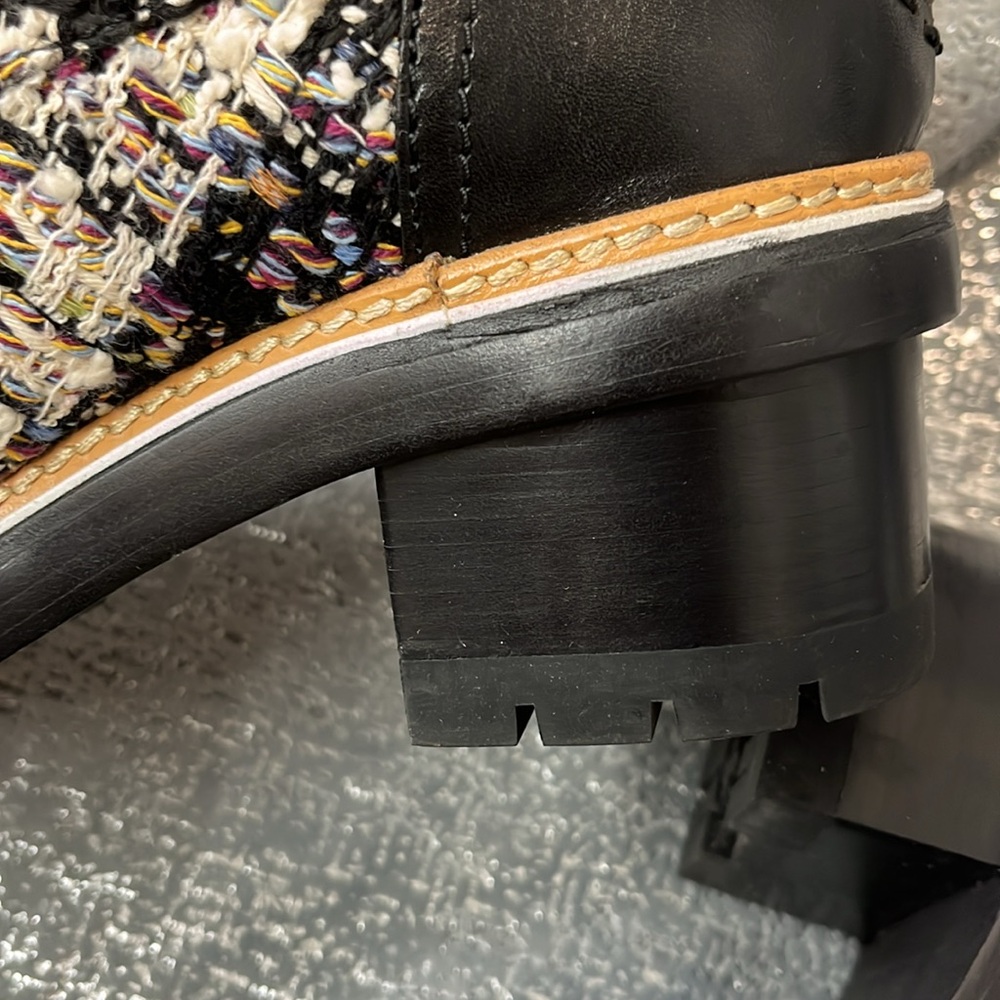 Tory Burch Women's Tweed Ankle Boots - Black and Cream - Picture 13 of 13